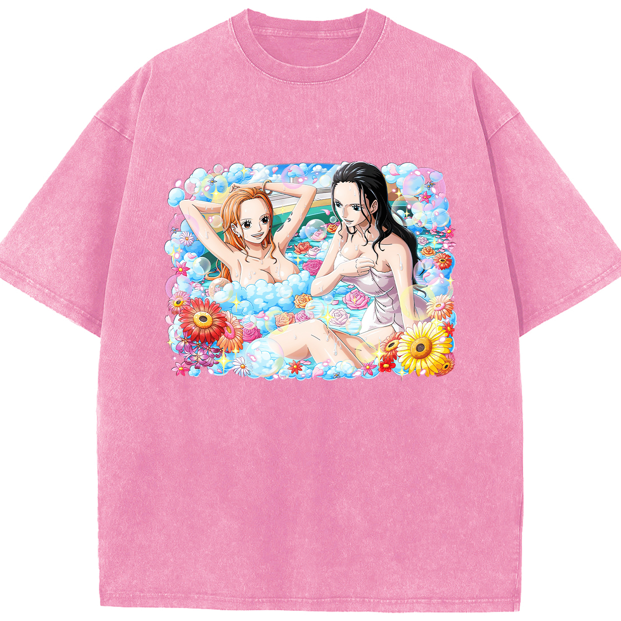 ワンピース ニコ・ロビン ONE PIECE Nico Robin 綿100% ヴィンテージ風 半袖Tシャツ（フロントプリント）